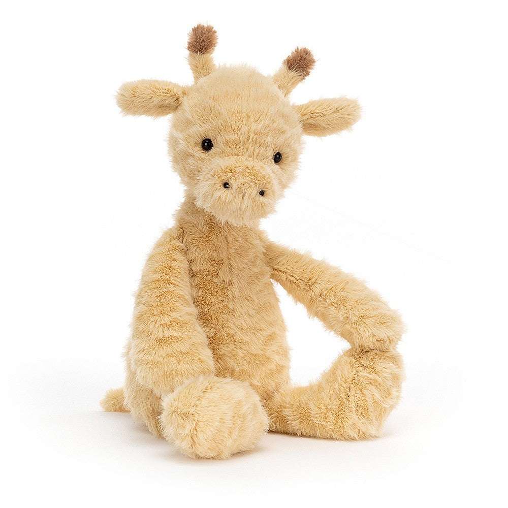 Soft Jellycat Rolie Polie Giraffe plush toy with a cute, coiled design and gentle colors, perfect for cuddling and play.