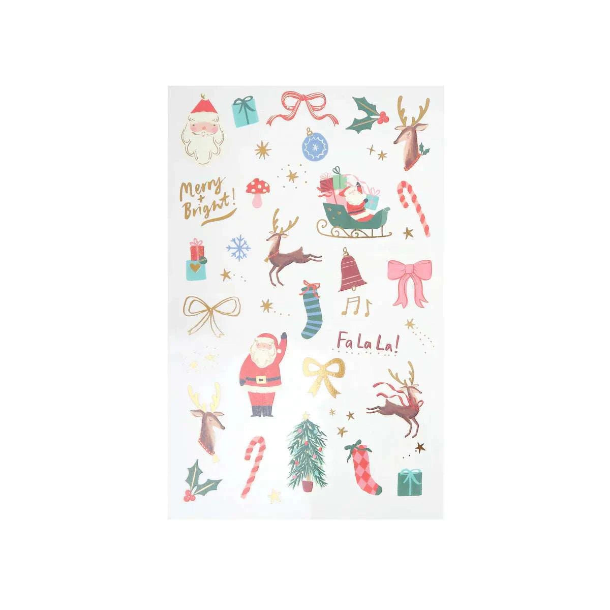 Meri Meri Christmas Mixed Icon Temporary Tattoos - Caitly