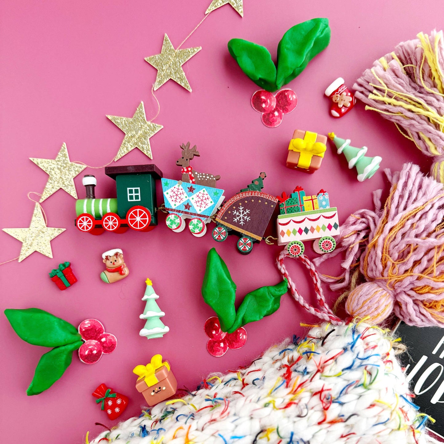 Christmas Train Sensory Play Dough Play Kit - Caitly