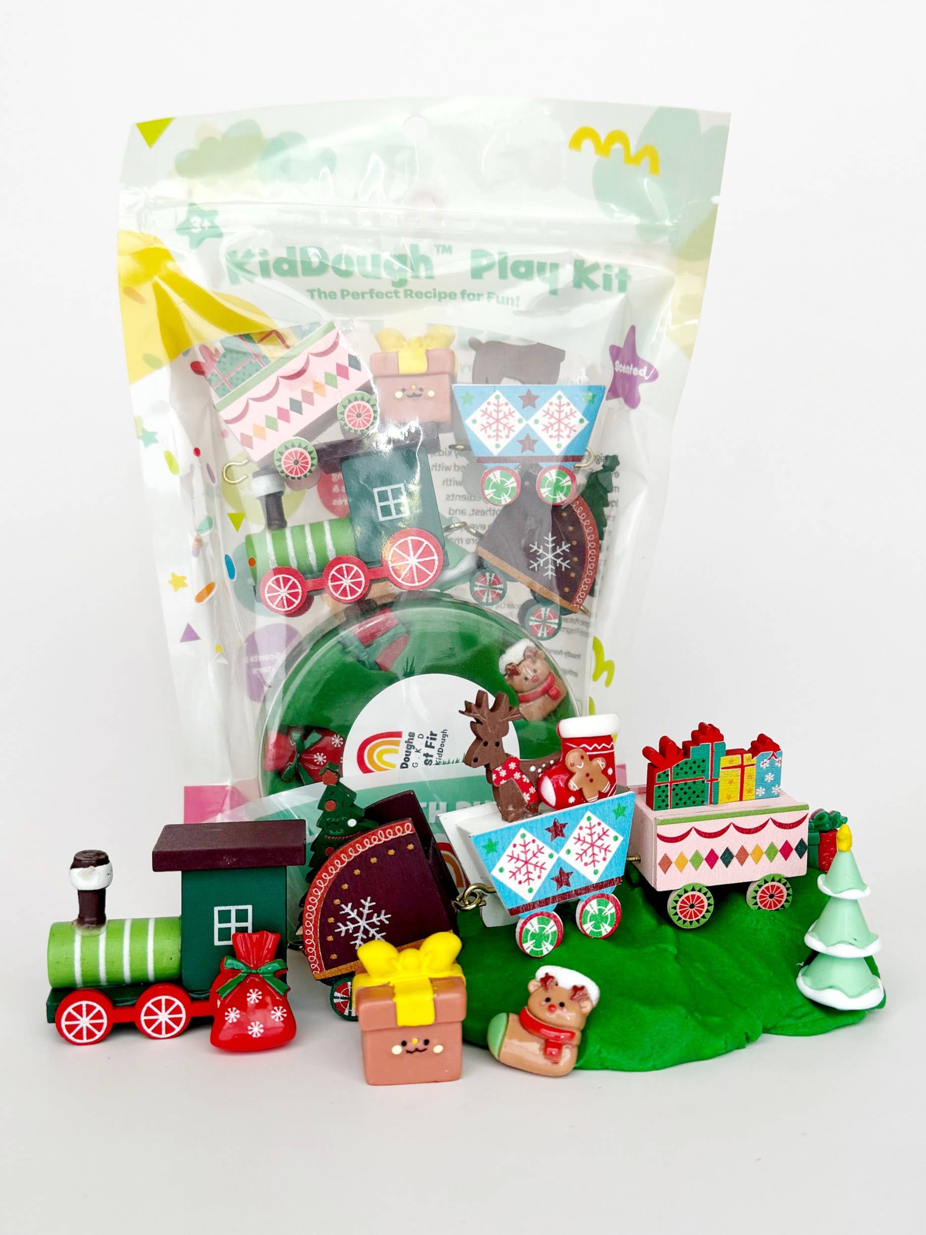 Christmas Train Sensory Play Dough Play Kit - Caitly