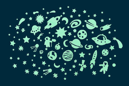 Space Adventure Series Glow in the Dark Wall Stickers - Caitly
