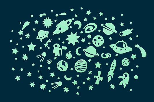Space Adventure Series Glow in the Dark Wall Stickers - Caitly