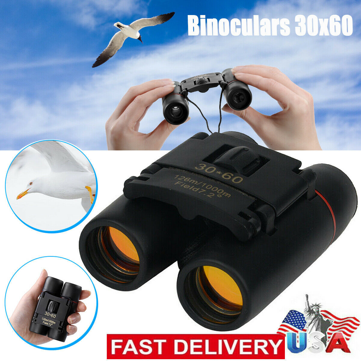 Compact Travel Zoom Binoculars - vuliza