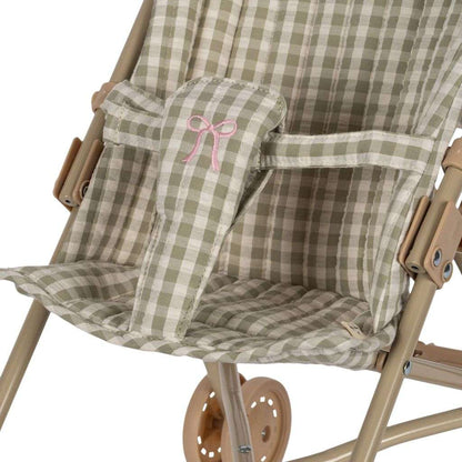 Konges Sløjd Doll Stroller in Tea Check Jelly cat