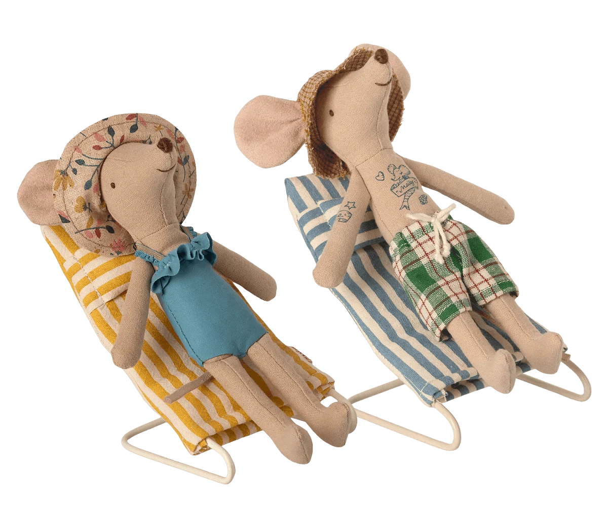 Maileg Beach Chair Set for Mice Jelly cat