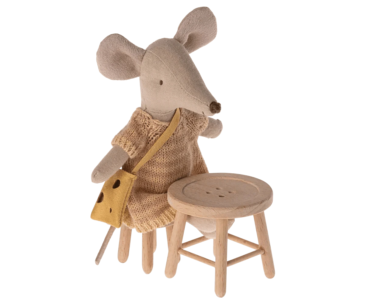 Maileg Table & Stool Set, Mouse - Caitly