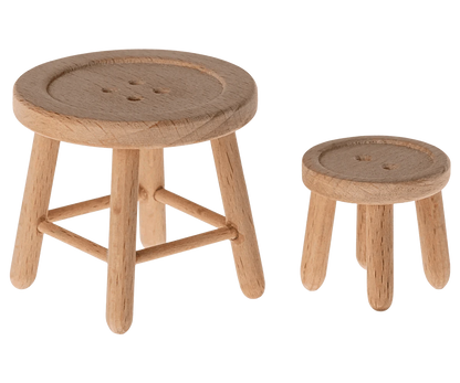 Maileg Table & Stool Set, Mouse - Caitly