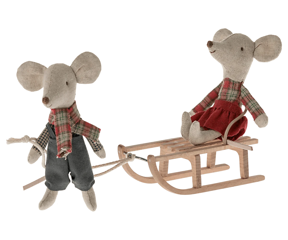 Maileg Sled, Mouse - Caitly