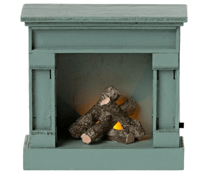 Maileg Fireplace, Mouse - Blue - Caitly