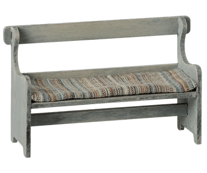 Maileg Bench, Mouse - Vintage off white Jelly cat