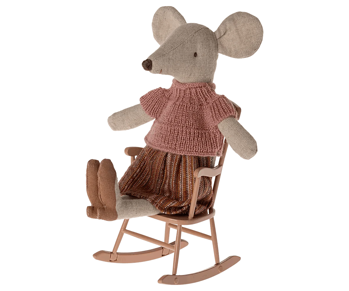 Maileg Rocking chair, Mouse - Dark Powder - Caitly