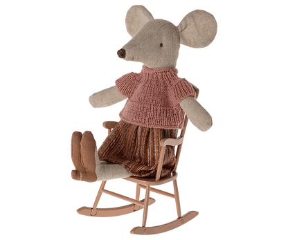 Maileg Rocking chair, Mouse - Dark Powder - Caitly