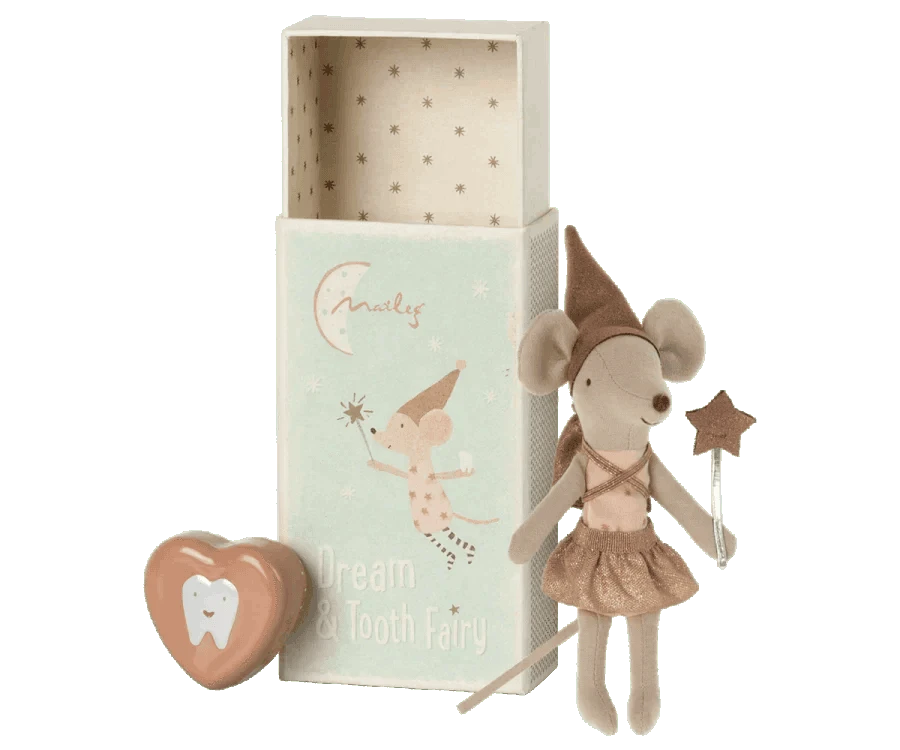 Tooth Fairy Mouse In Matchbox - Rose - Caitly