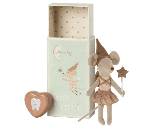 Tooth Fairy Mouse In Matchbox - Rose - Caitly