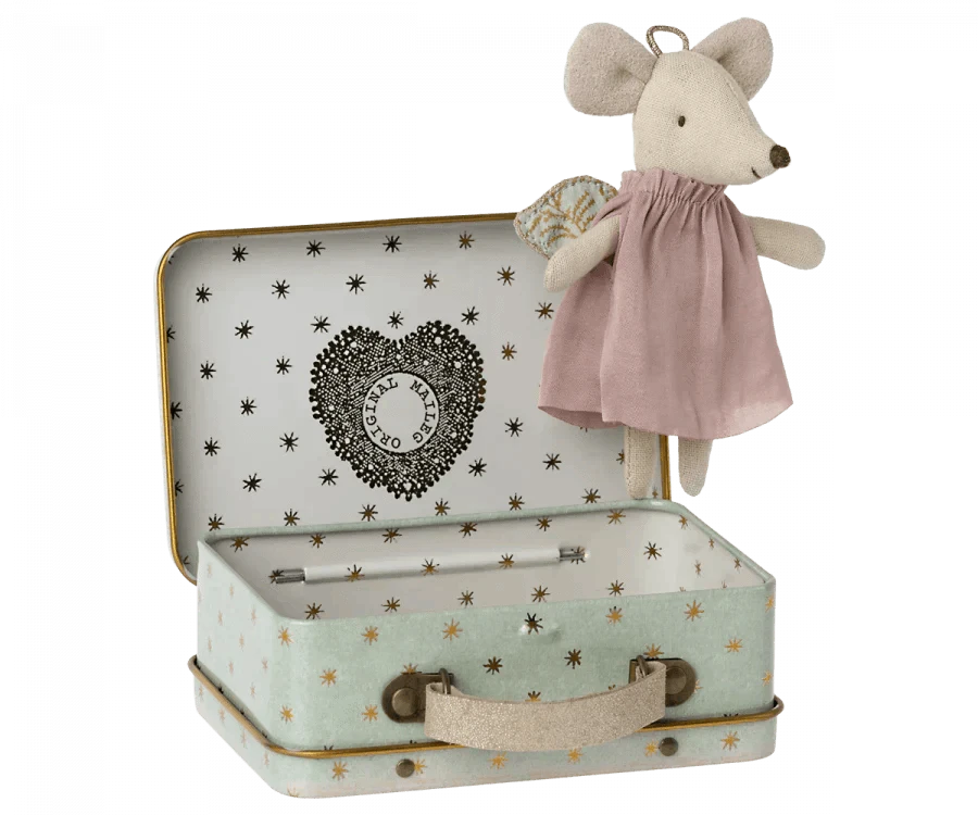 Maileg Angel Mouse in Suitcase - Caitly