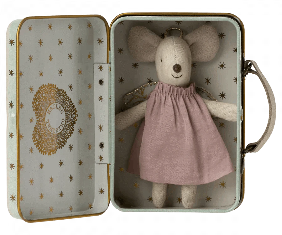 Maileg Angel Mouse in Suitcase - Caitly