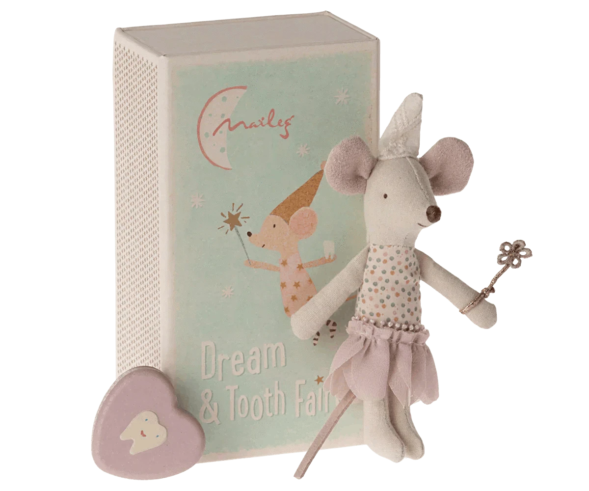 Maileg Tooth Fairy Mouse, Little Sister In Matchbox - Caitly