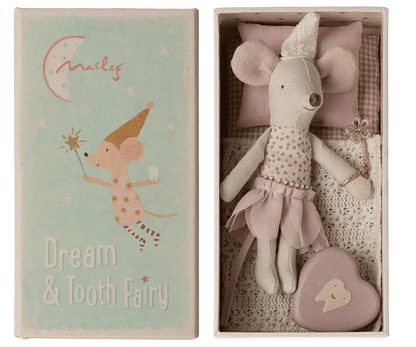 Maileg Tooth Fairy Mouse, Little Sister In Matchbox - Caitly