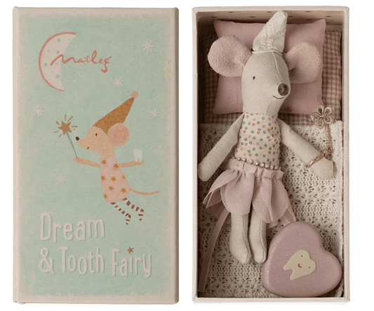 Maileg Tooth Fairy Mouse, Little Sister In Matchbox - Caitly