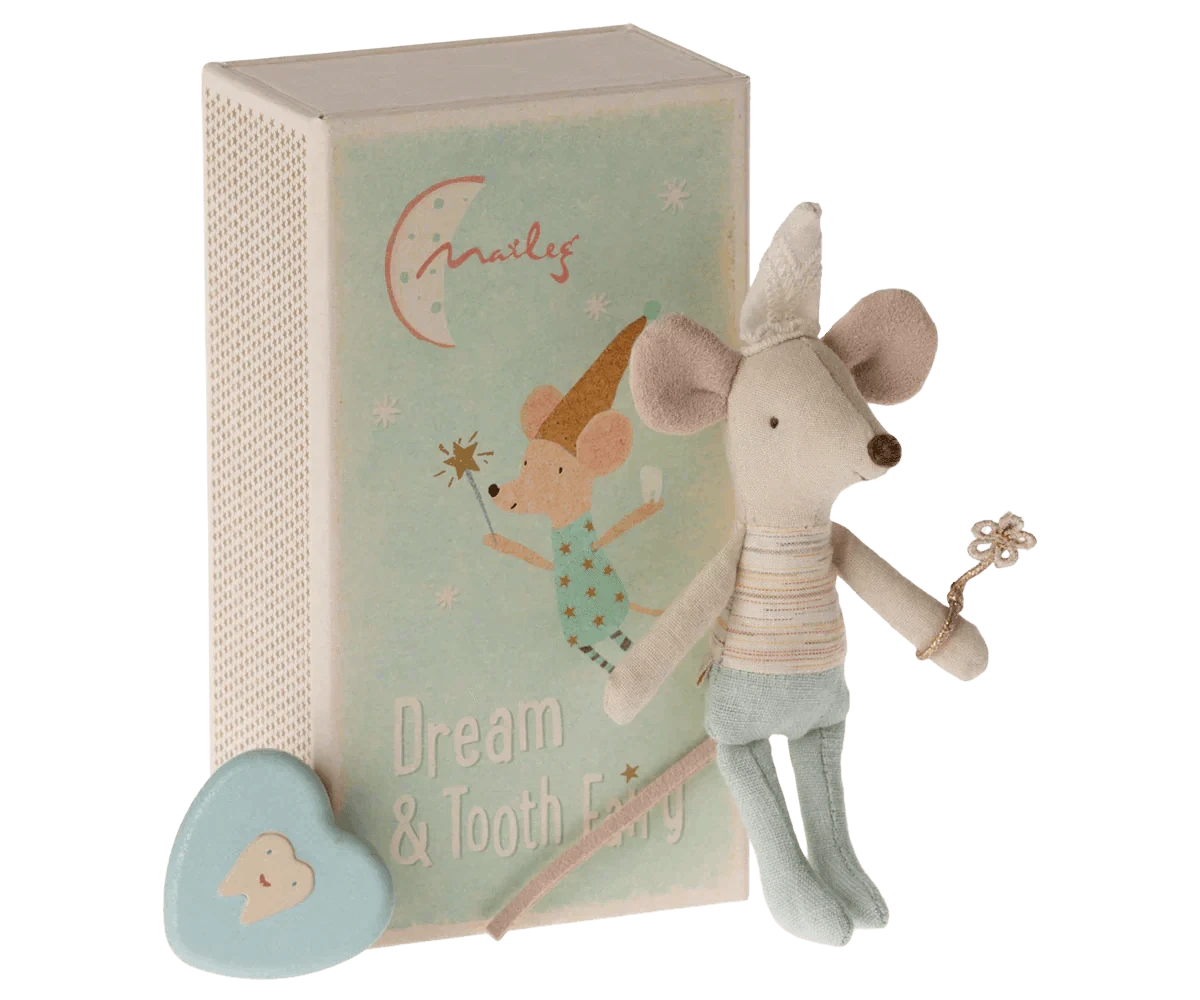 Maileg Tooth Fairy Mouse, Little Brother In Matchbox - Caitly