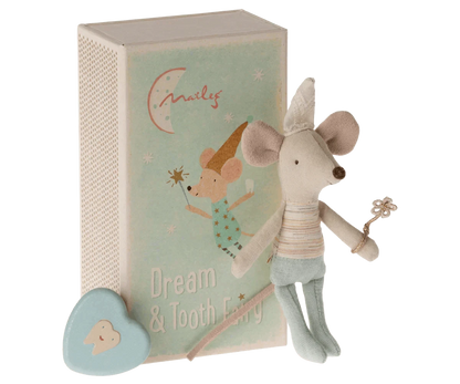 Maileg Tooth Fairy Mouse, Little Brother In Matchbox - Caitly