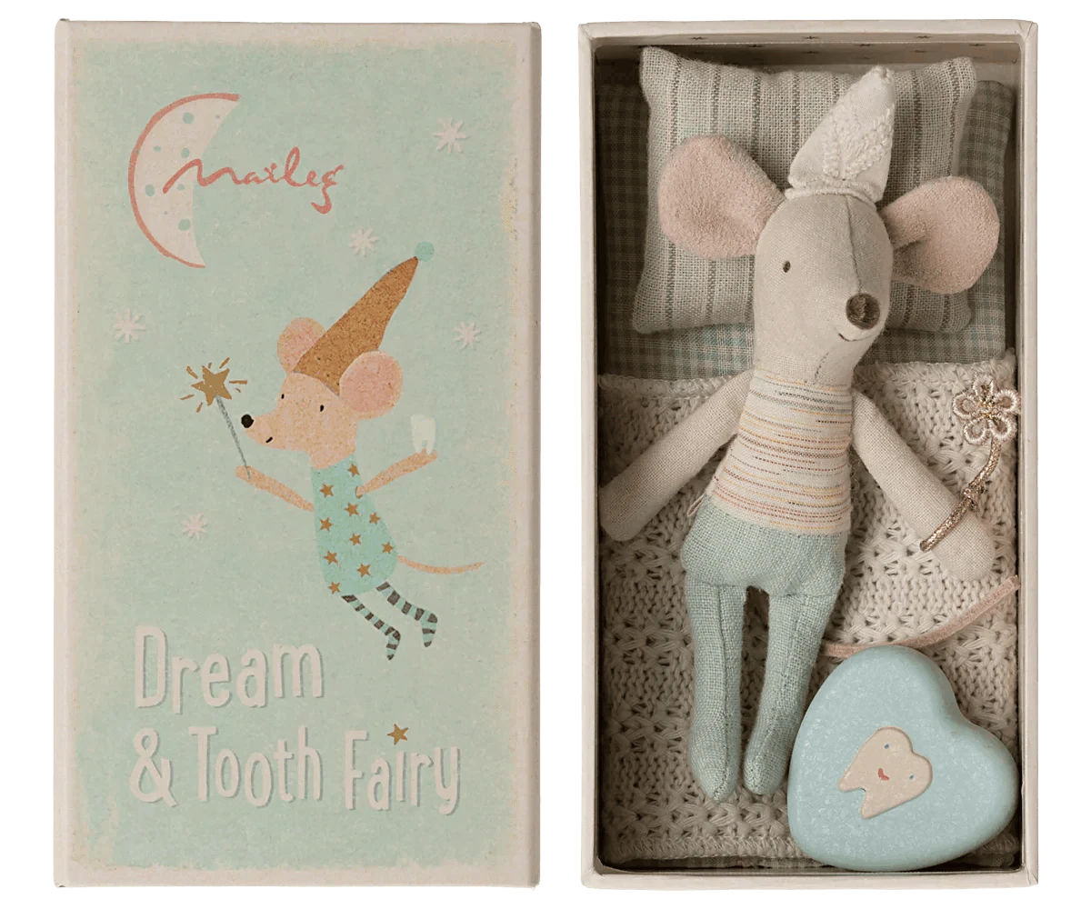 Maileg Tooth Fairy Mouse, Little Brother In Matchbox - Caitly