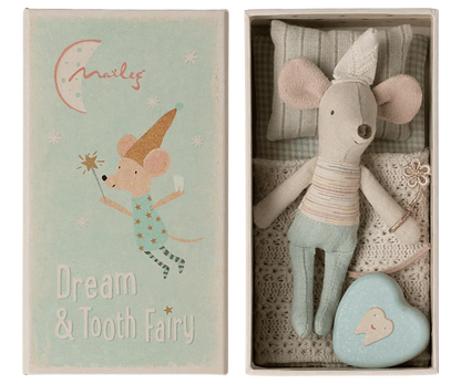 Maileg Tooth Fairy Mouse, Little Brother In Matchbox - Caitly