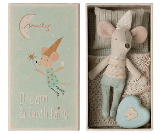 Maileg Tooth Fairy Mouse, Little Brother In Matchbox - Caitly
