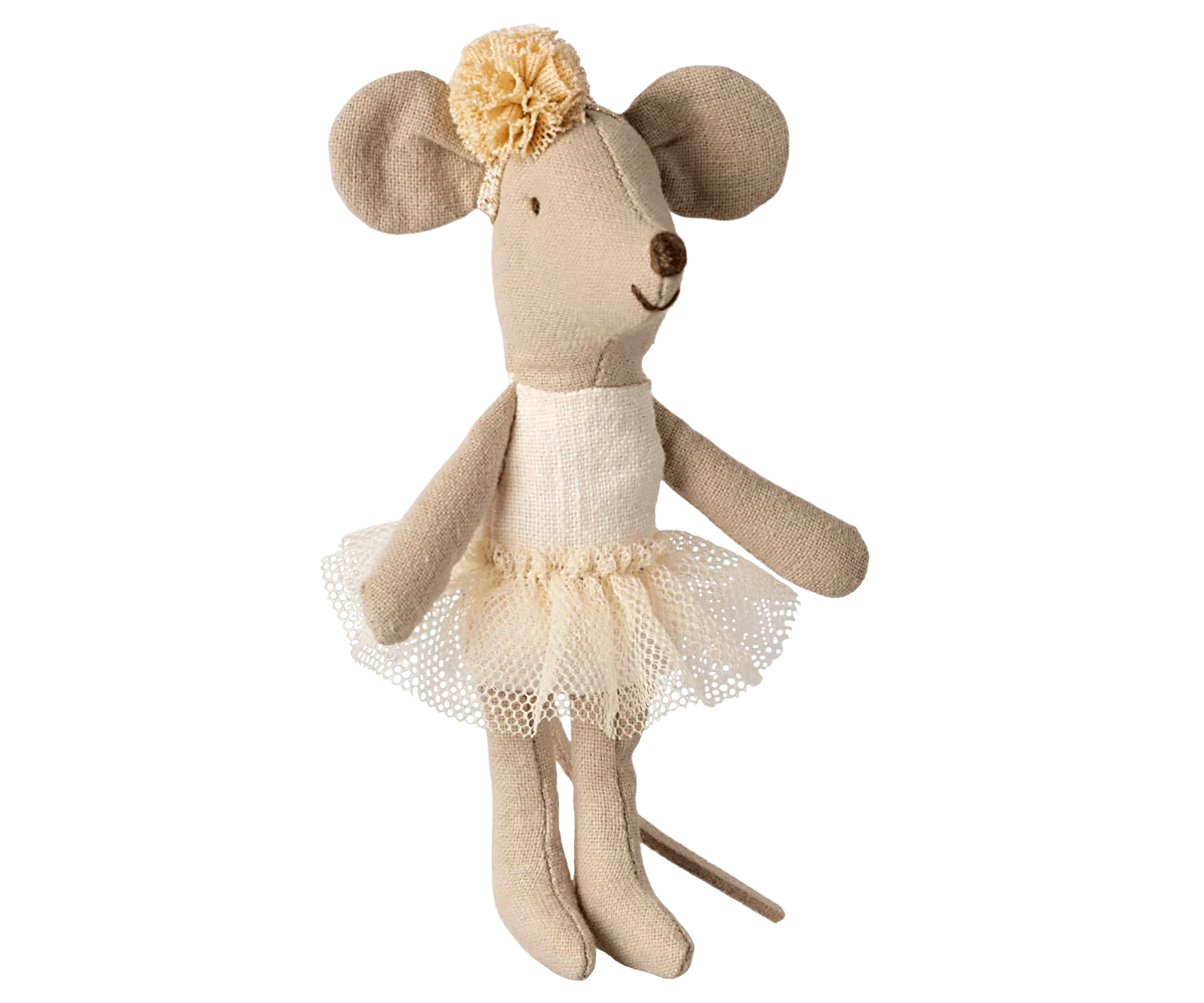 Maileg Ballerina Mouse, Little Sister - Off White - Caitly