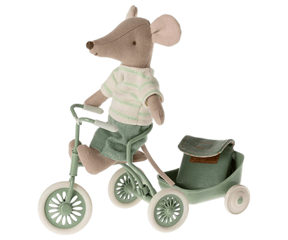 Maileg Tricycle Mouse Big Brother, Mint - Caitly