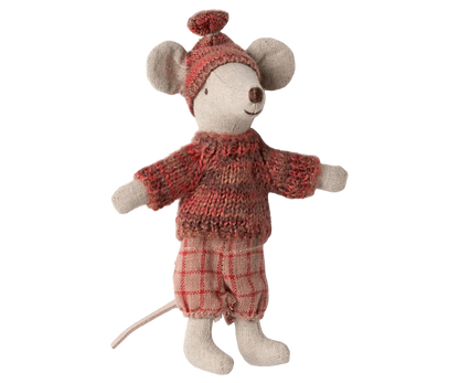 Maileg Winter mouse with ski set, Big sister - Rose - Caitly