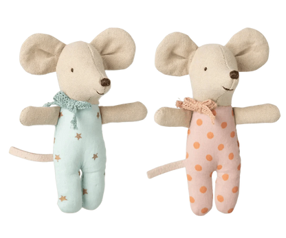 Maileg Twins, Baby Mice in Matchbox Stars/Dots - Caitly