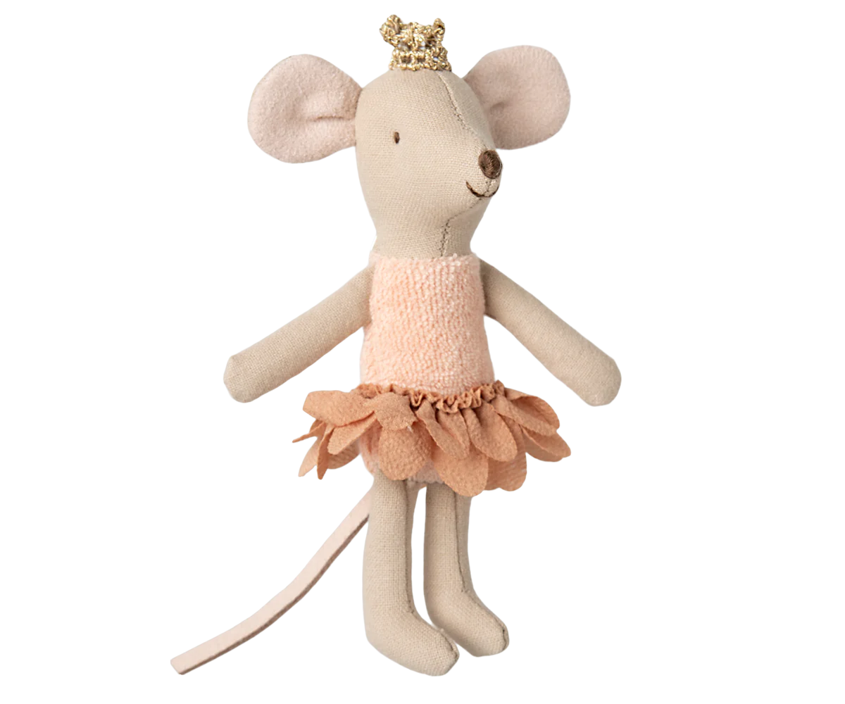 Maileg Princess Mouse, Little sister in Matchbox - Petal Skirt - Caitly