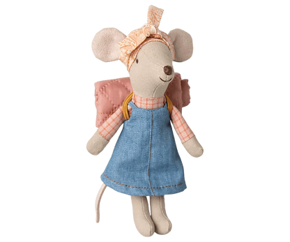 Maileg Hiker Mouse, Big Sister - Denim Jumper - Caitly
