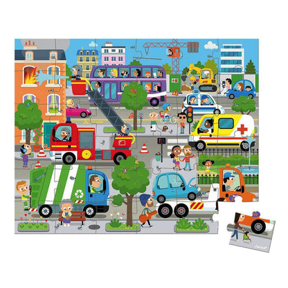 Janod Puzzle City - 36 PCS Jelly cat