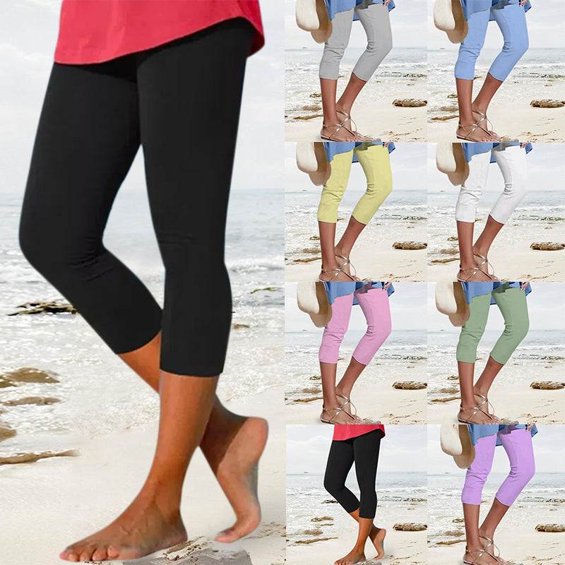 Women's Plain Casual Leggings - vuliza