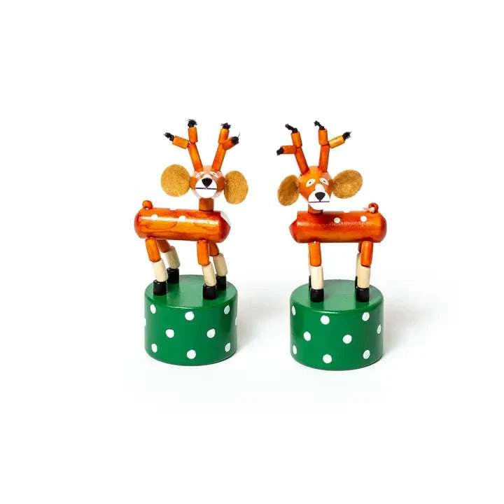 Santa & Reindeer Christmas Push Puppets - Caitly