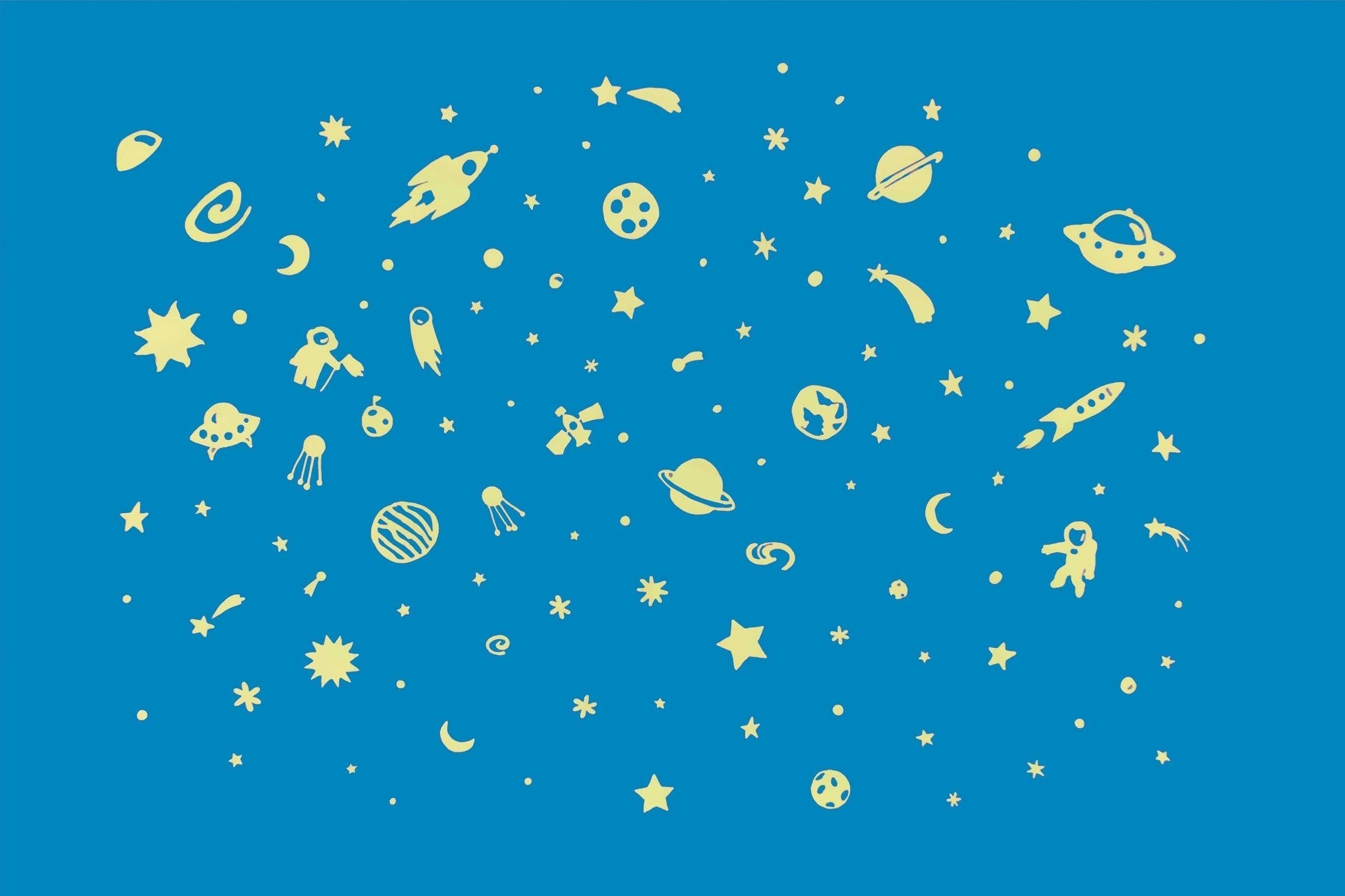Space Adventure Series Glow in the Dark Wall Stickers - Caitly