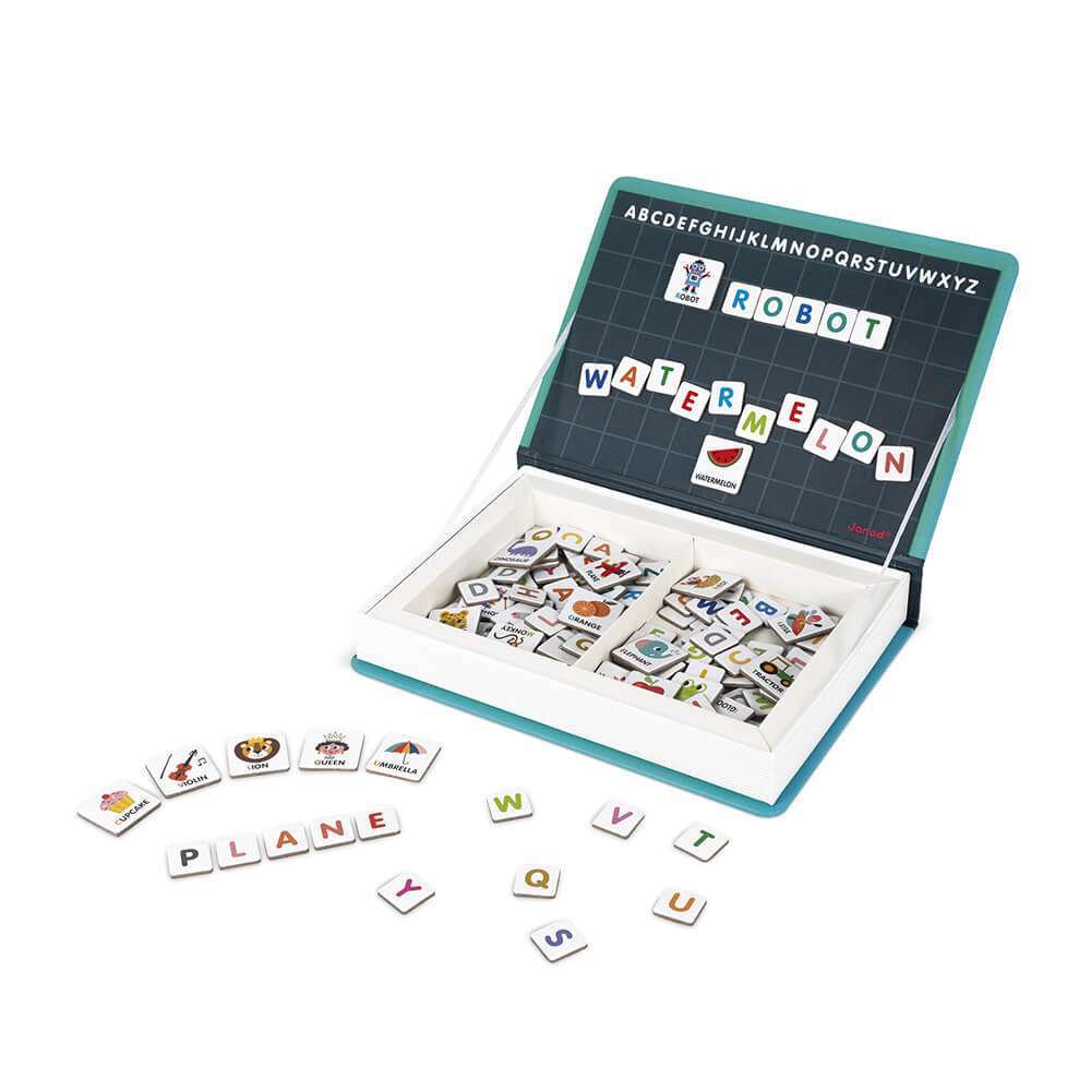 Janod English Alphabet Magneti'Book Jelly cat