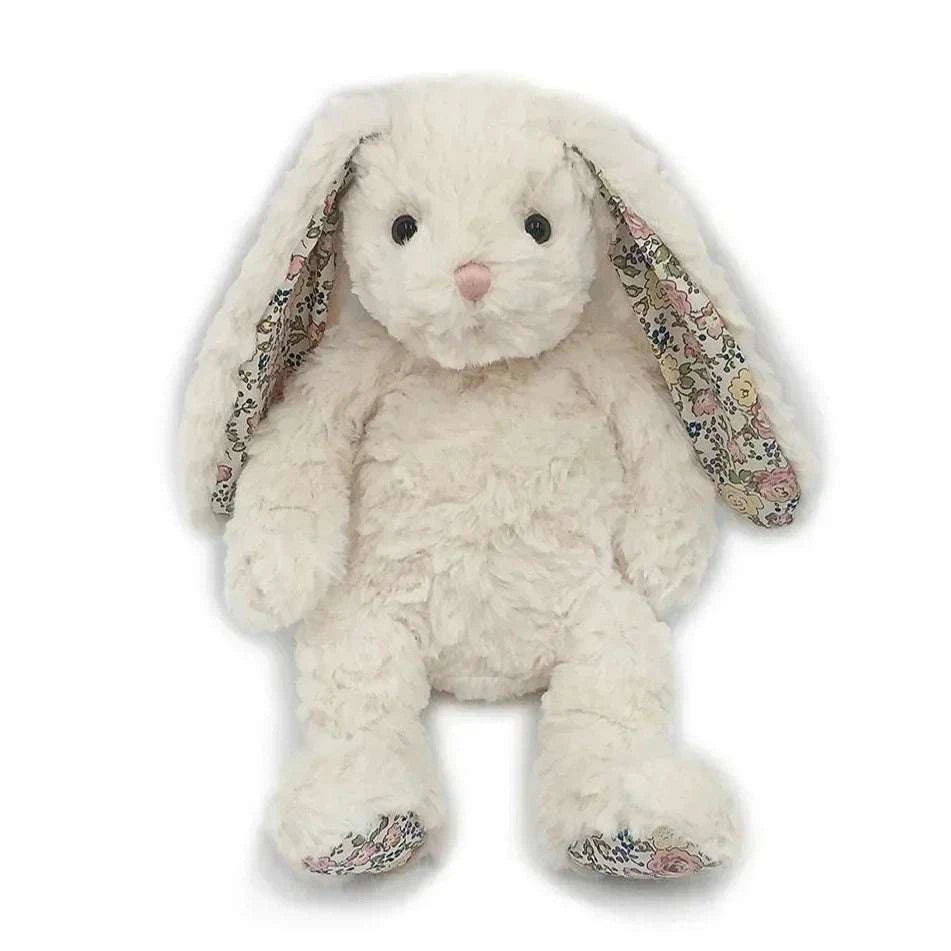 Mon Ami Faith Cream Floral Bunny Plush Toy - Caitly
