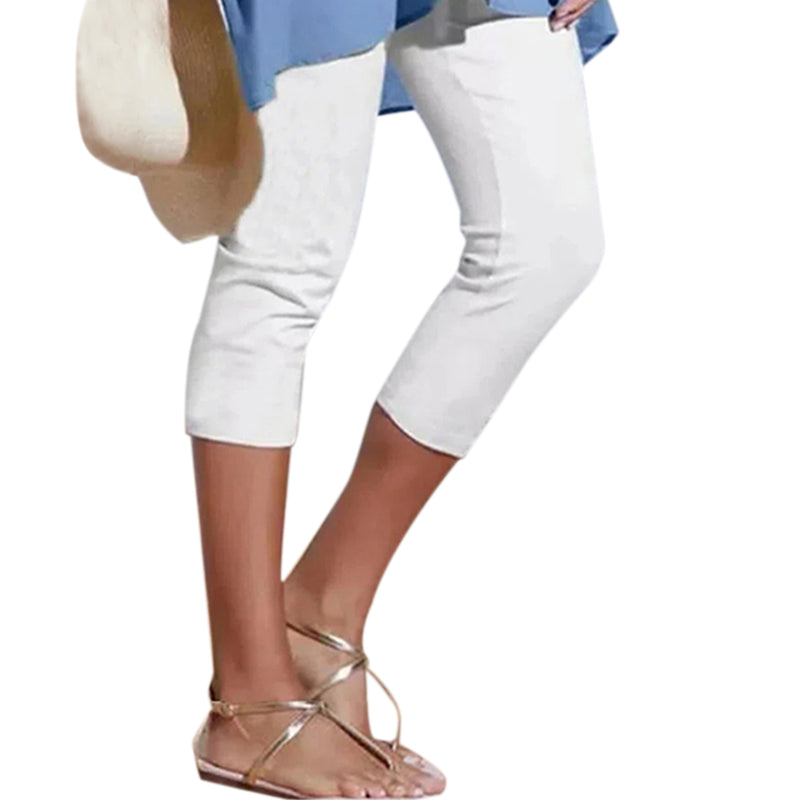 Women's Plain Casual Leggings - vuliza
