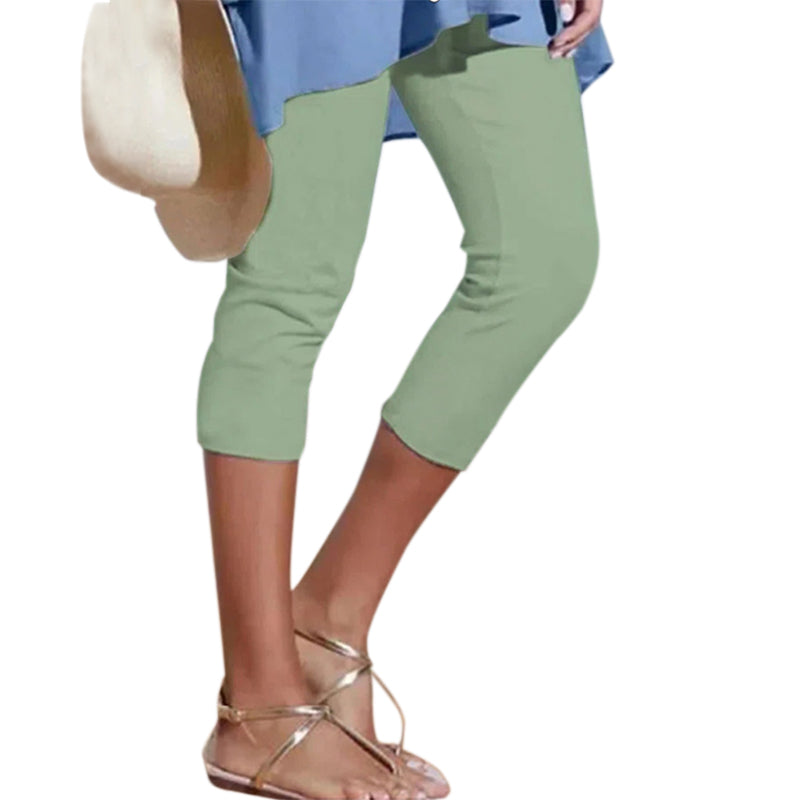 Women's Plain Casual Leggings - vuliza