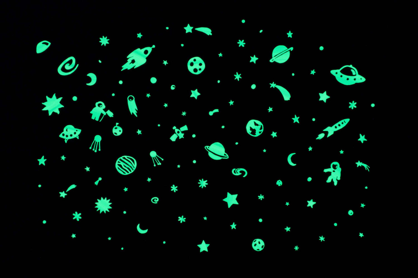 Space Adventure Series Glow in the Dark Wall Stickers - Caitly