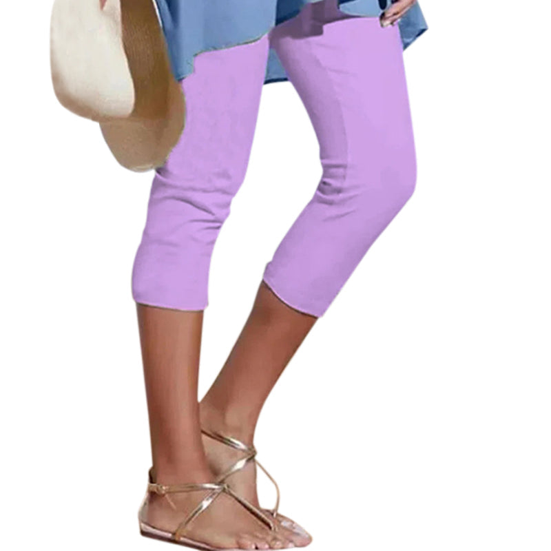 Women's Plain Casual Leggings - vuliza