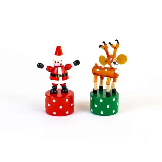Santa & Reindeer Christmas Push Puppets - Caitly