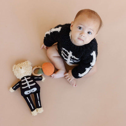 Plush Skeleton Bear Toy Halloween Stuffed Animal Doll Baby - Caitly