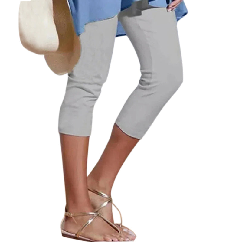 Women's Plain Casual Leggings - vuliza