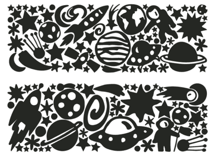 Space Adventure Series Glow in the Dark Wall Stickers - Caitly
