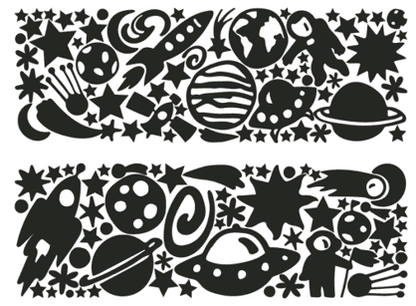 Space Adventure Series Glow in the Dark Wall Stickers - Caitly