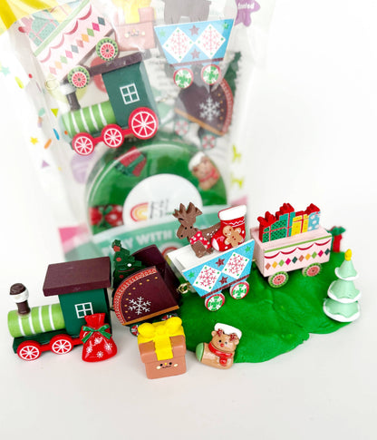 Christmas Train Sensory Play Dough Play Kit - Caitly